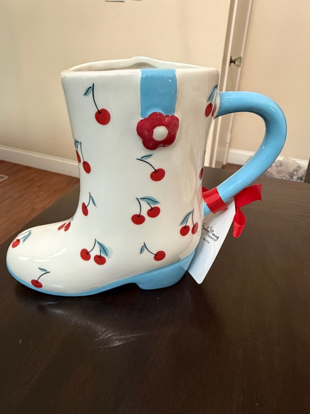 NWT Cherry Cowboy Boot Mug